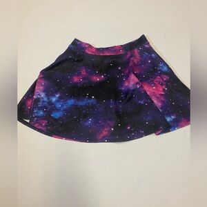 Hot Topic Cosmic Skater Skirt - Black and Purple